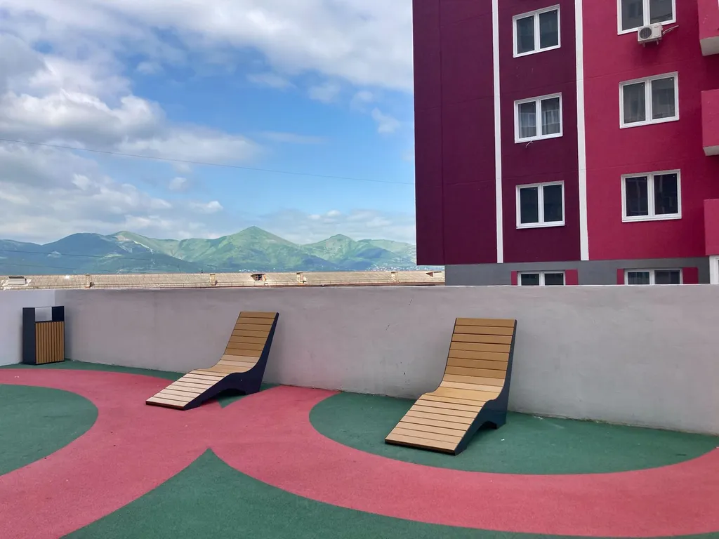 Стандартный номер с раздельными кроватями и шикарным видом на горы