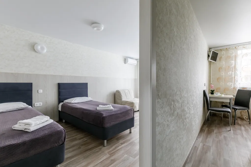 Уютные апартаменты с раздельными кроватями