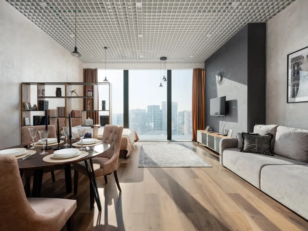 Neva Shedar 28 этаж 51 м2 панорамный вид на город. Шикарный закат.