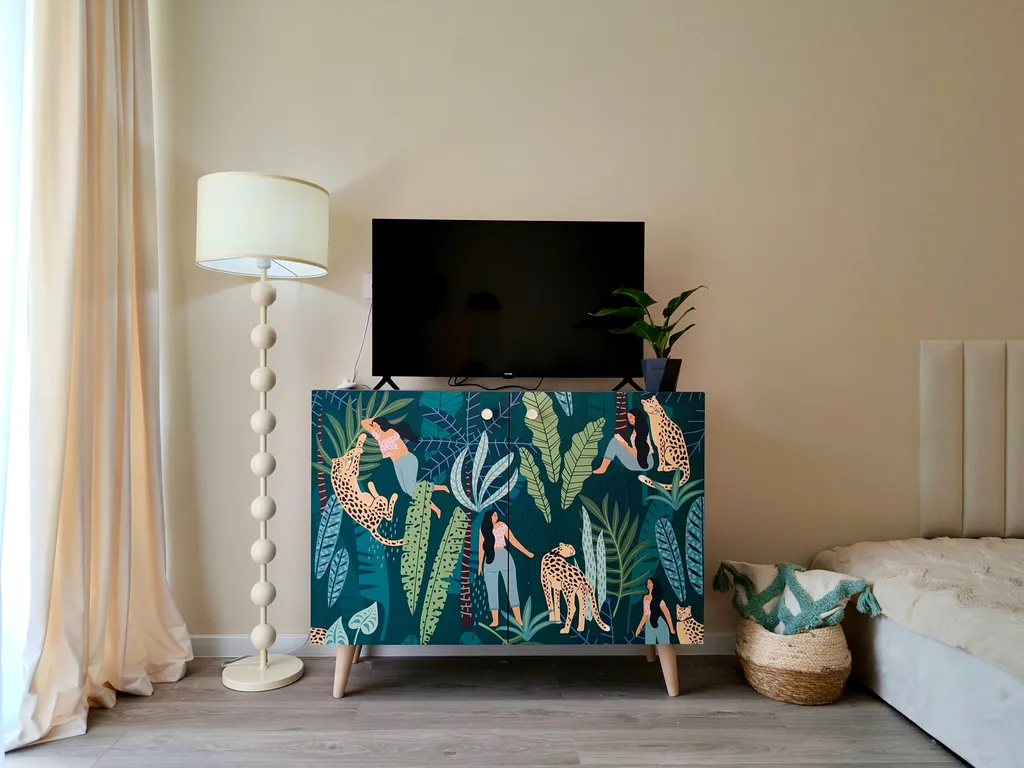 Уютная студия с видом на лес и закат