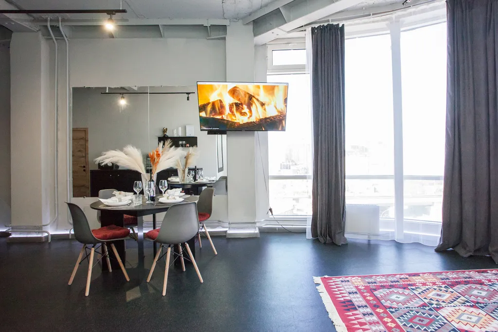 Апартаменты с панорамным окнами с видом на город