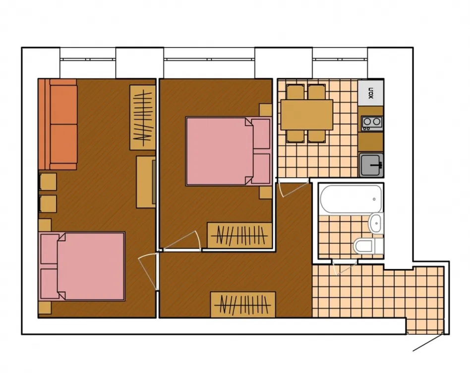 Квартира 2-комнатная Квартира — Омск