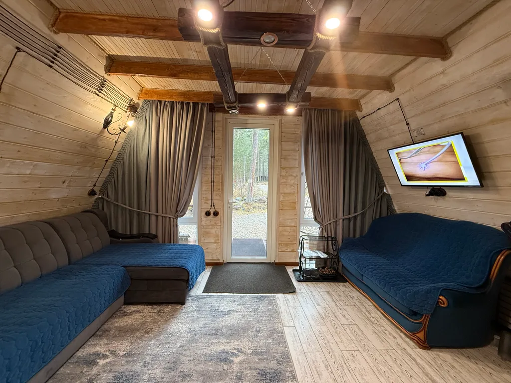 А-Frame домик с видом на гору Чегет