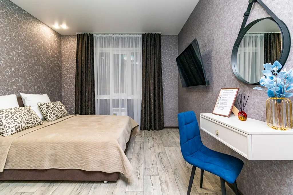 Просторная однокомнатная квартира с кухней гостиной