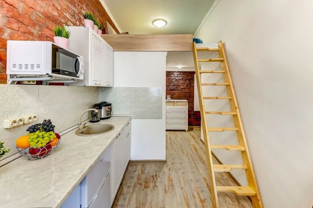 Квартира Квартира Двухуровневая студия вместительностью до 5 человек в центре Петербурга — Санкт-Петербург