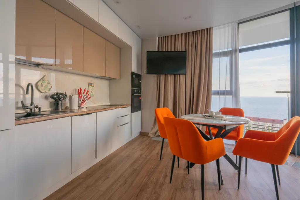 Дизайнерские апартаменты LS-LUX-ORANGE в ЖК Крымская Резиденция