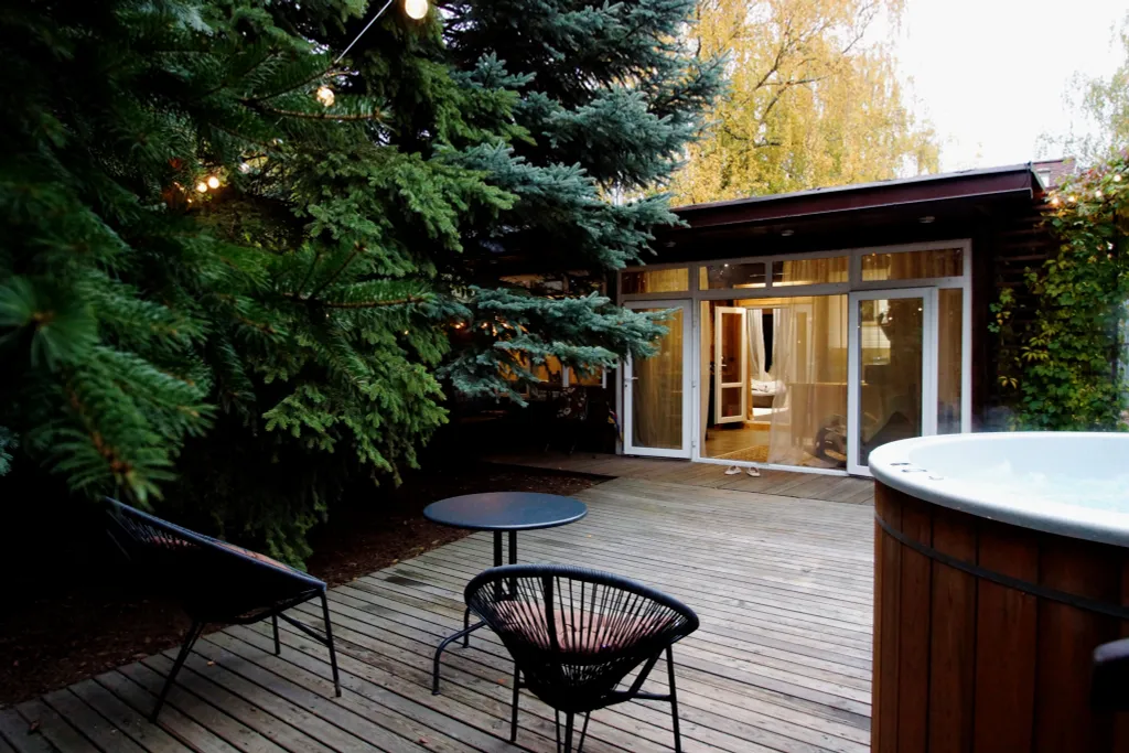 Дом Релакс'Ель с природным шармом рядом с Москвой и горячей джакузи