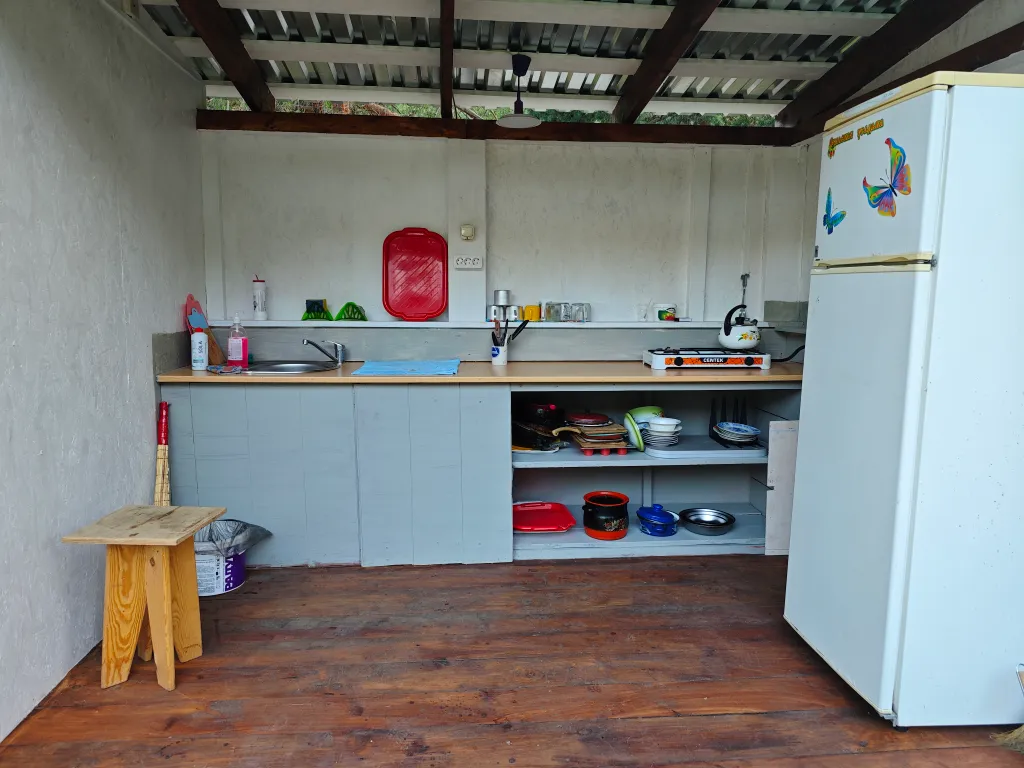 Мини-домик Бочка с собственной беседкой