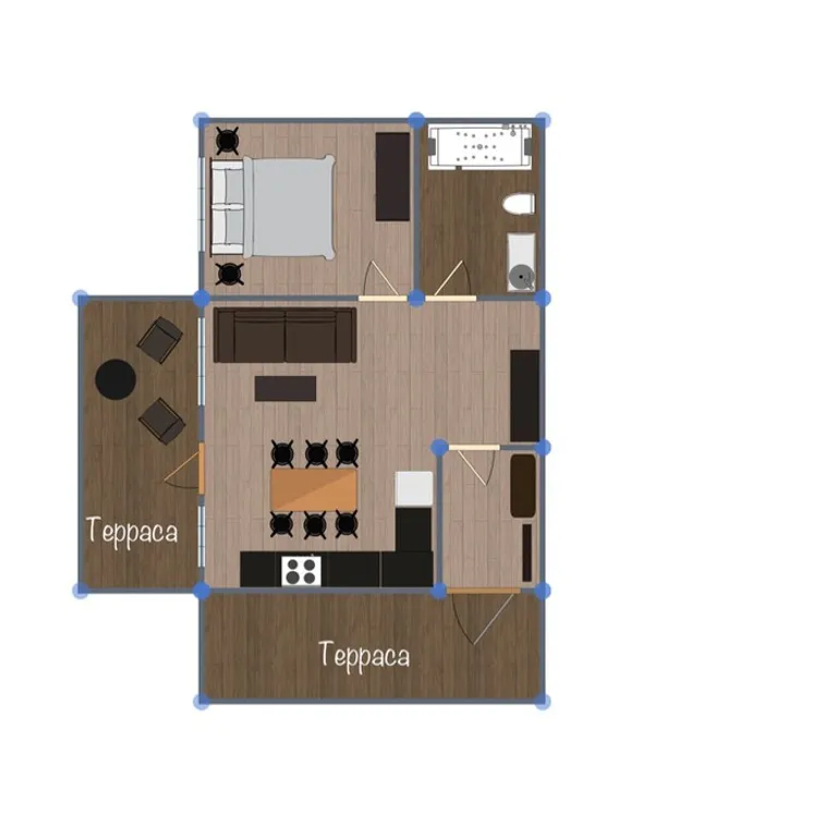 Таунхауз 1 спальня