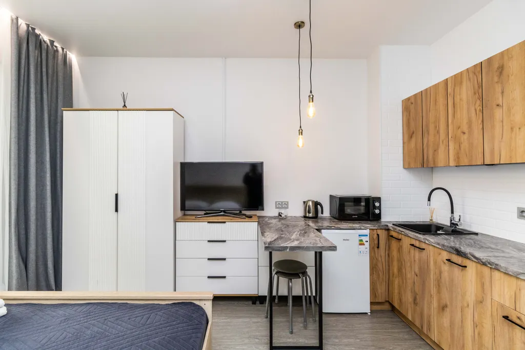 Уютная студия с балконом