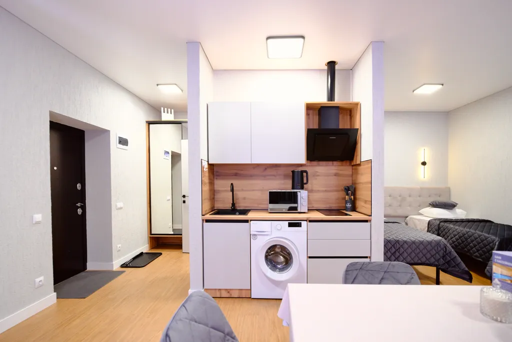 Студия с красивым видом