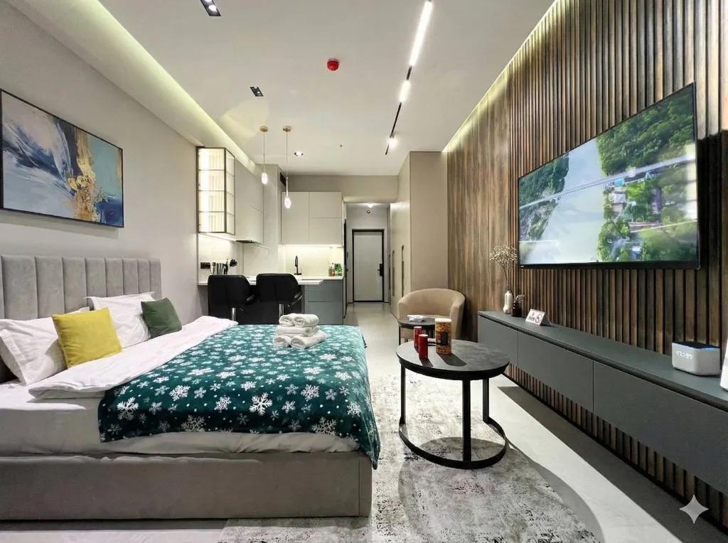 Современная стильная студия с видом на Tashkent City