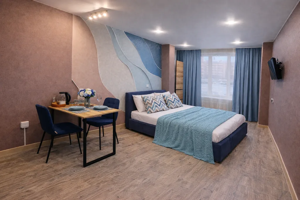 Чисто, уютно, большая кровать, Wi-Fi