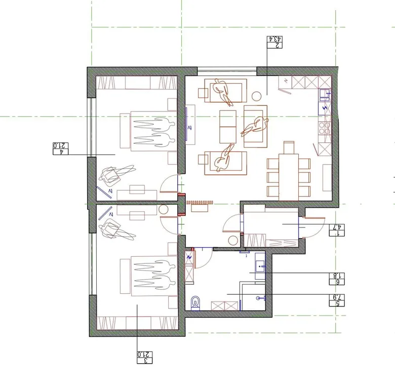 Целый этаж в доме в стиле Битлз