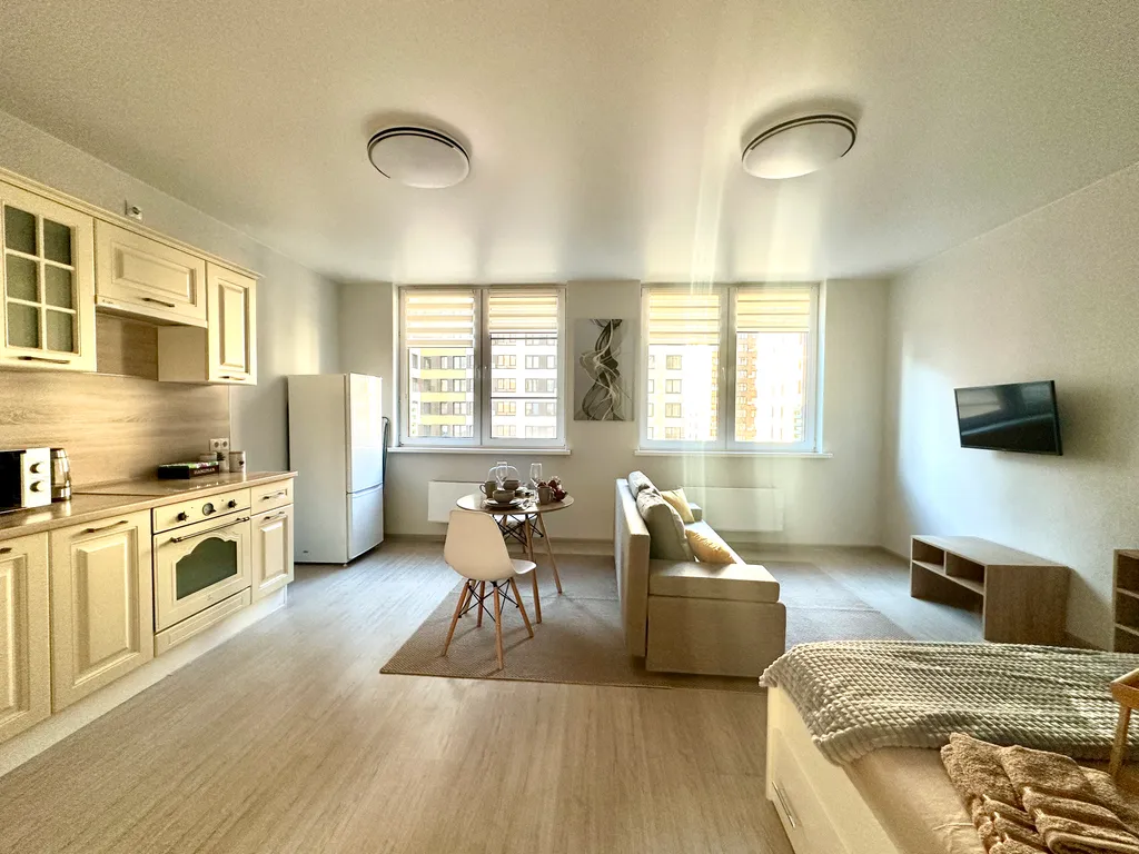 Квартира Студия с кроватью и дизайнерким ремонтом — аренда посуточно в Долгопрудный