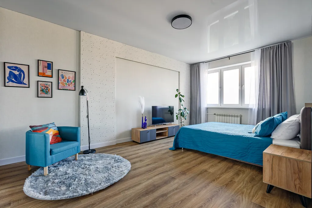 Просторная студия с чудесным видом на речку