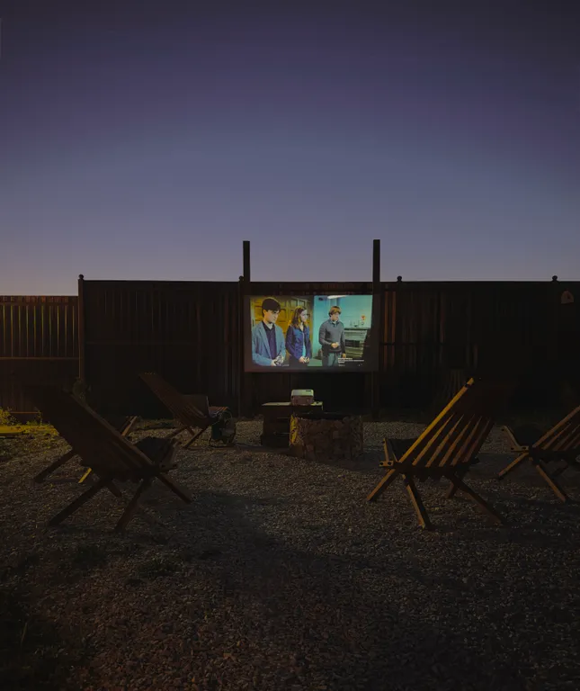 Коттедж Дом А-фрейм на берегу моря, бассейн, баня — Кучугуры