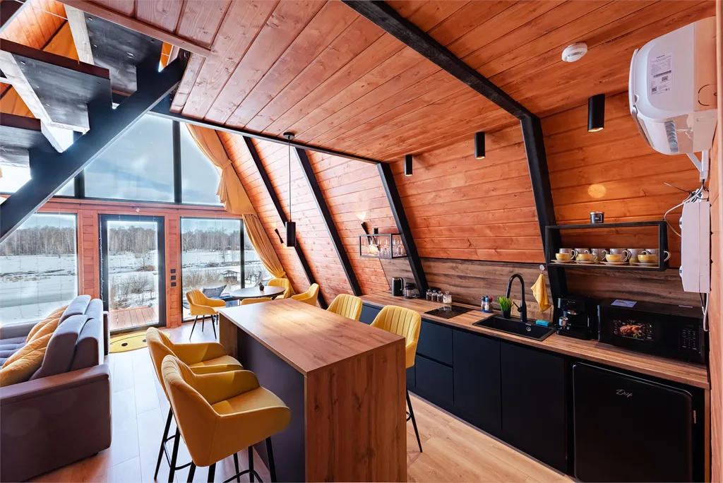 Треугольный дом А-фрейм рица