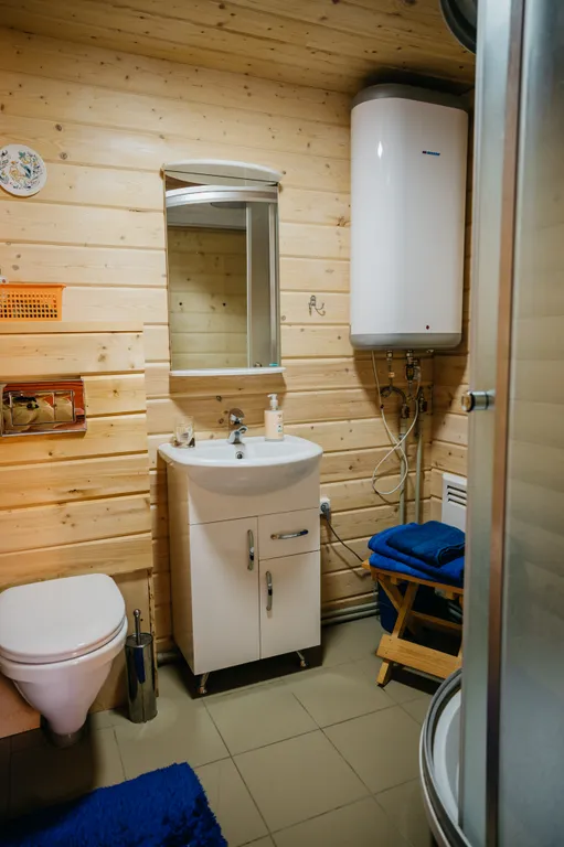 Семейный номер гостевого центра на берегу пруда (прокат снегохода)