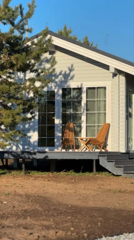 Дома из клееного бруса в хвойном лесу у Камского Моря и Семрука