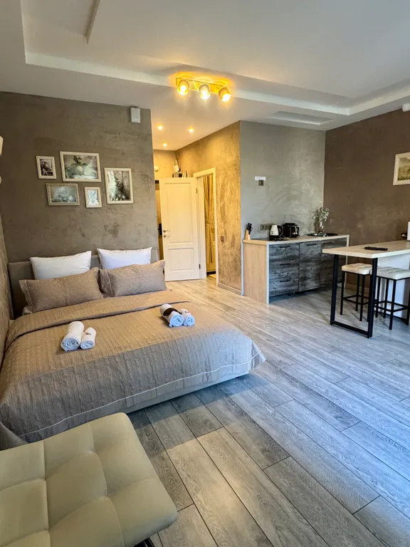 Квартира Охта прованс с биокамином и ванной комнатой — аренда посуточно в Мистолово