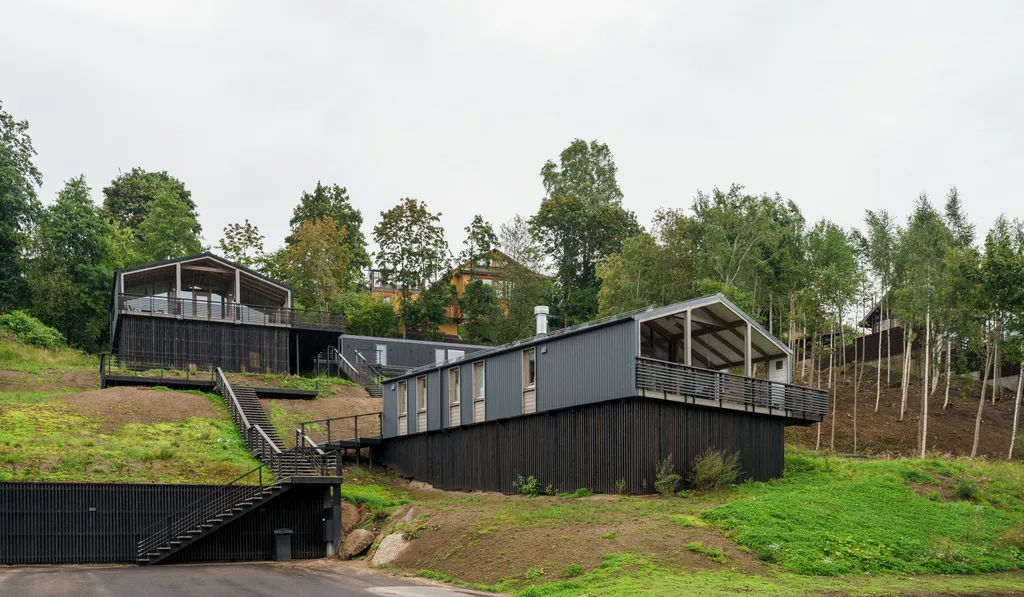 Дом для отдыха семьи у залива