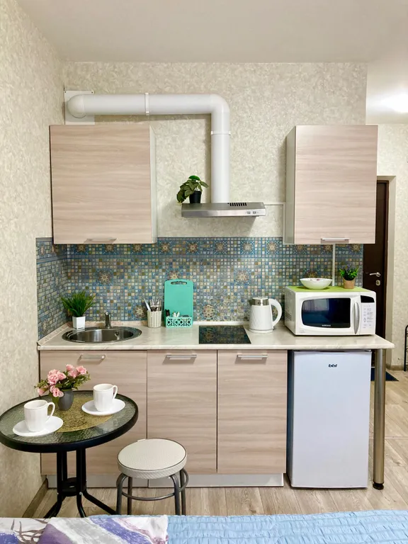 Уютная студия с широкой кроватью