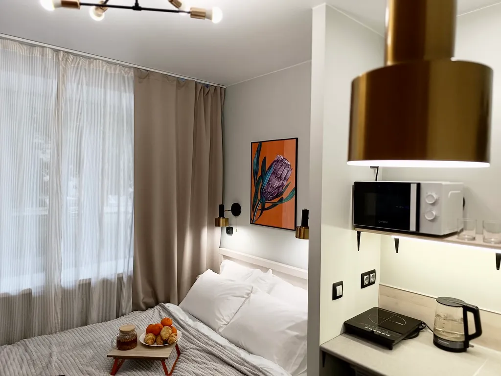 Студия с дизайнерским ремонтом возле ЖД Вокзала