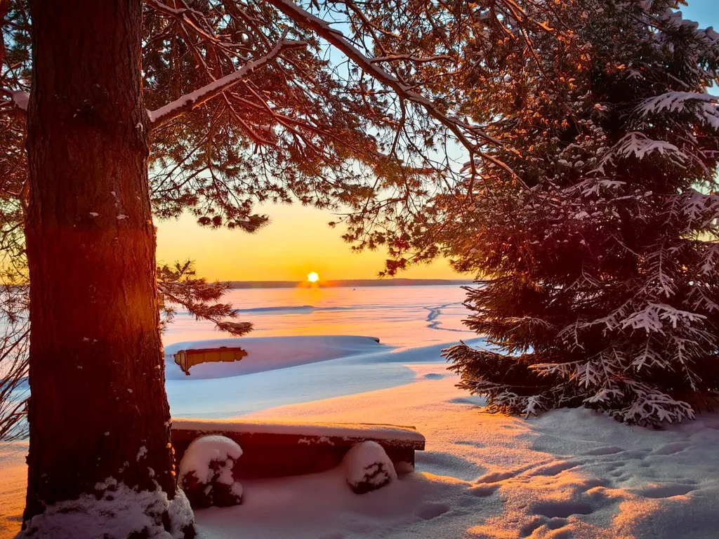 Коттедж Коттедж Амфрейм 6 местный у озера с баней, чаном и детской площадкой с батутом — Ланино