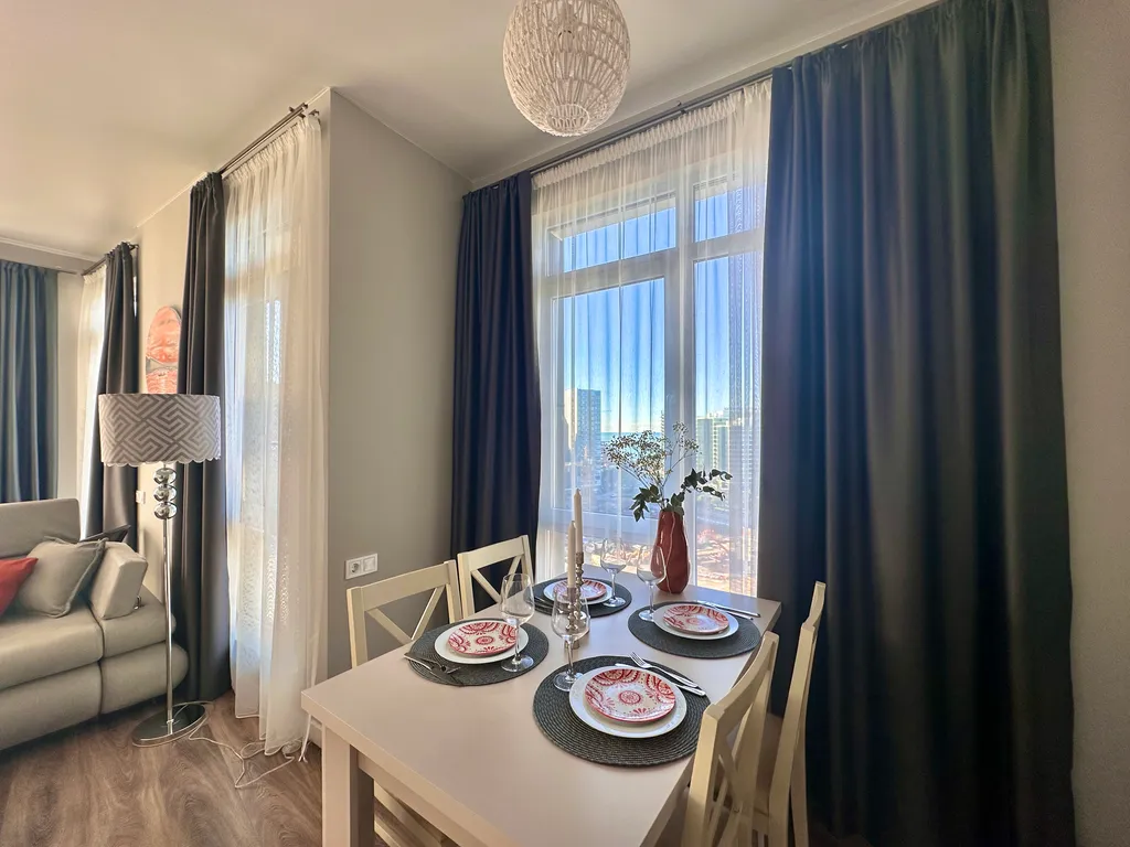 2-х комнатный апарт, бассейн + парковка, жк white sails