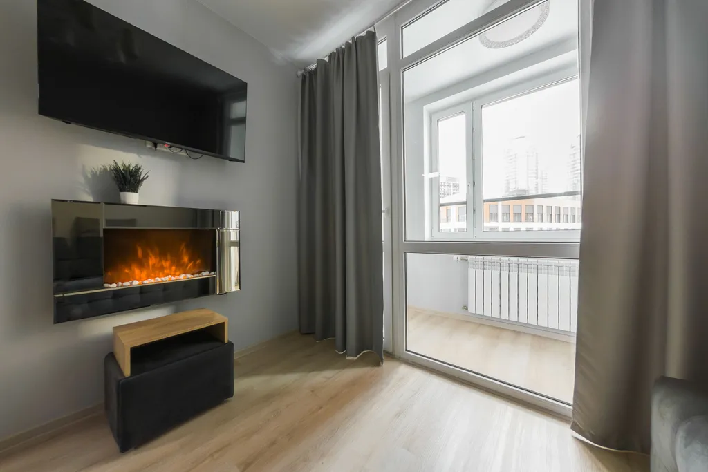 Квартира с камином и кондиционером в ЖК Парковый