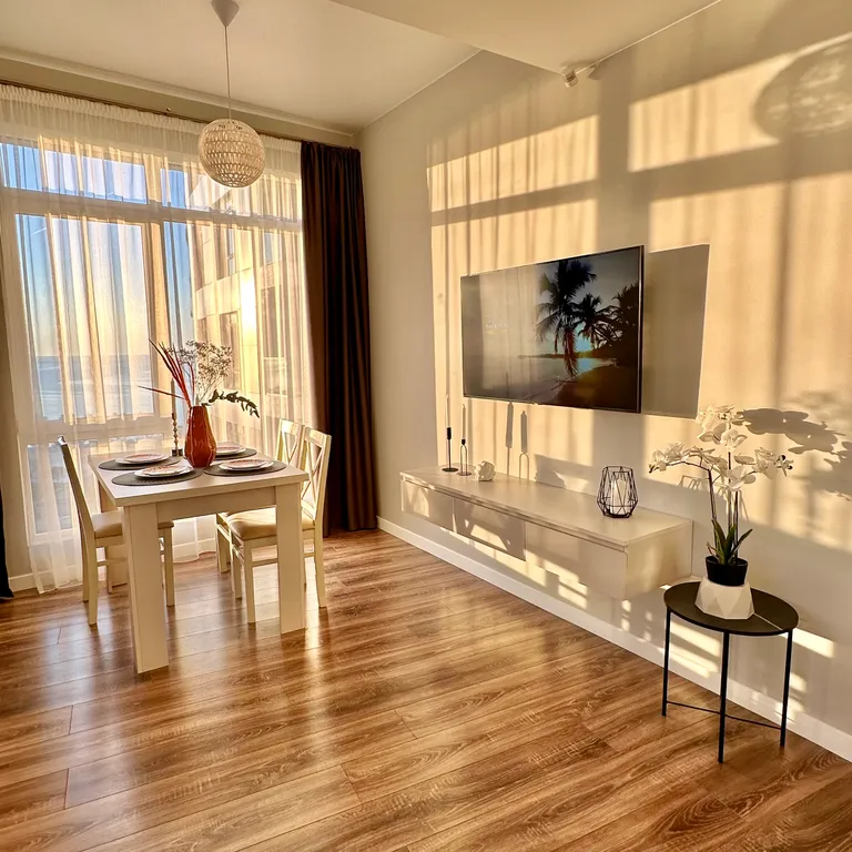 2-х комнатный апарт, бассейн + парковка, жк white sails