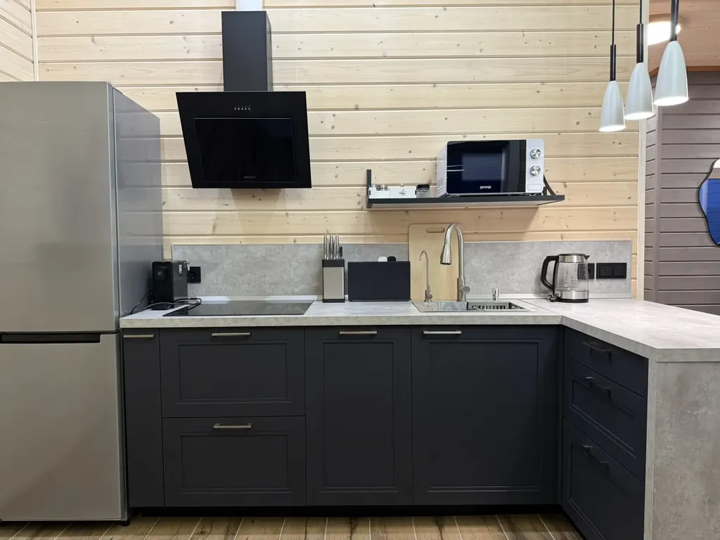 Дом-дуплекс с двумя спальнями на озере Сямозеро в Карелии