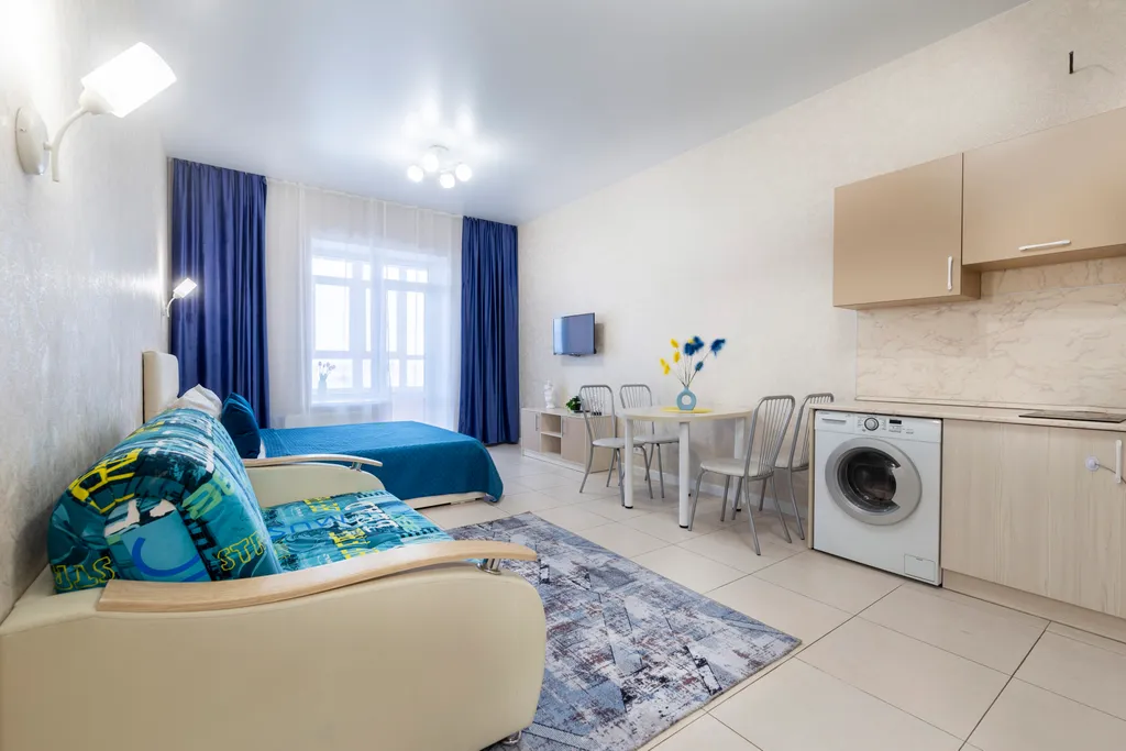 Просторная квартира студия с шикарным видом на город