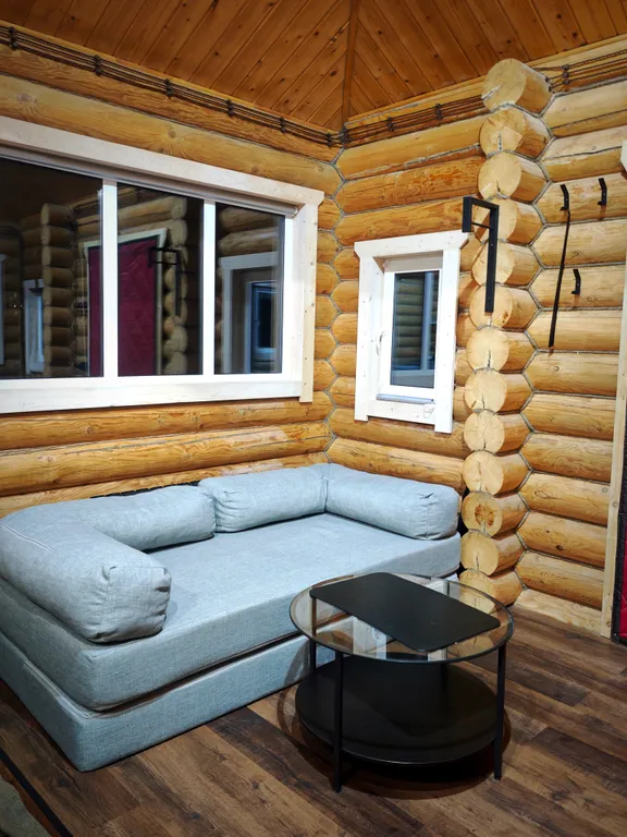 Гостевой дом в лесу с баней на дровах, чаном, бассейном, джакузи