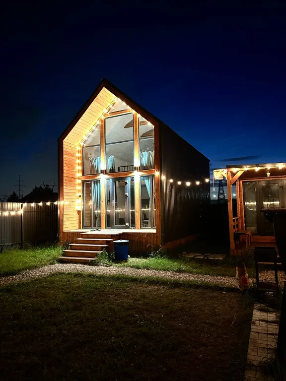 Красивый барнхаус с баней и банным чаном