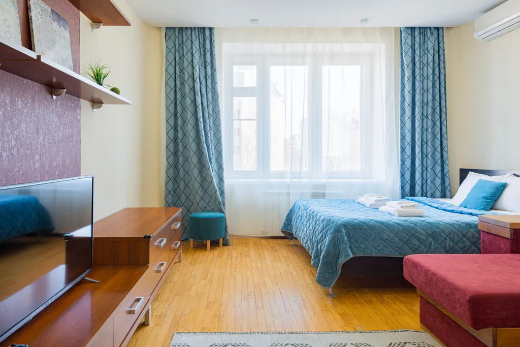 Просторная квартира с 3 кондиционерами у Волги