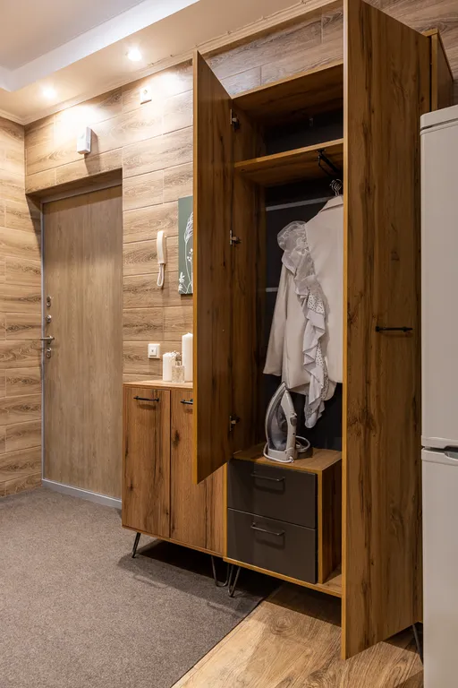 Студия Колосья с качелью на балконе и видом на сосны