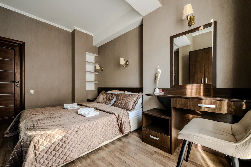 Апартаменты с балконом, 2 этаж, Семейное гнездышко с панорамой