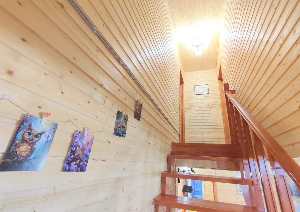 Птица синица House с огромным балконом у озера