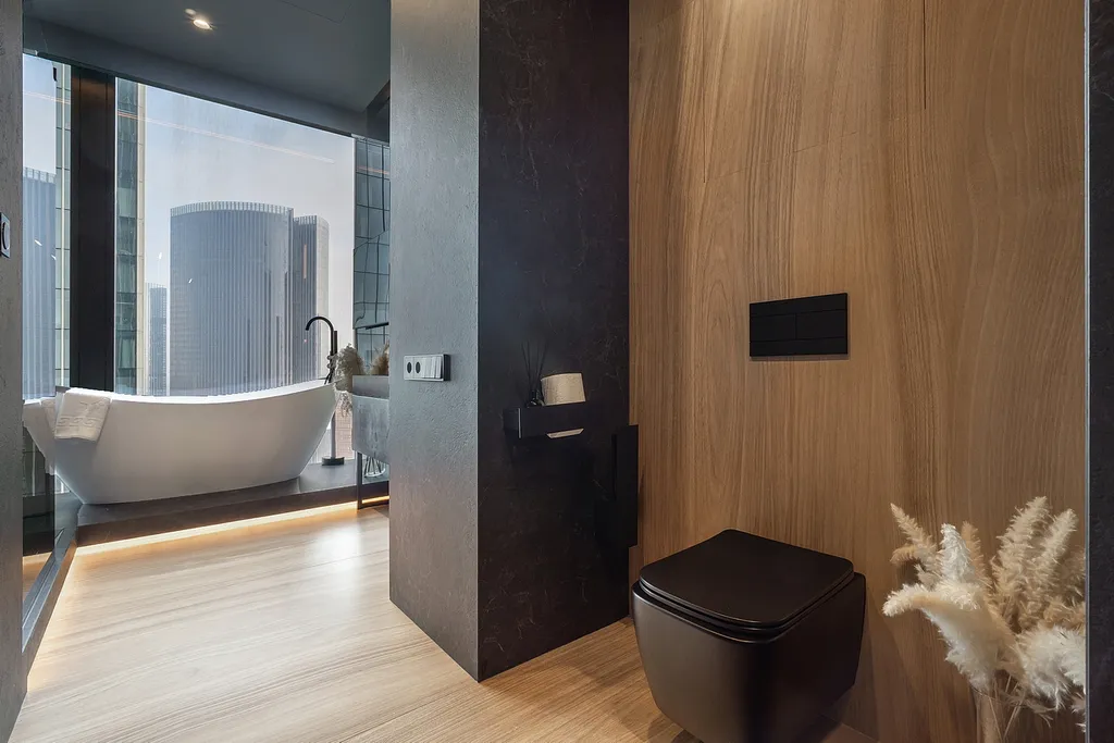 Угловой апартамент с ванной у окна