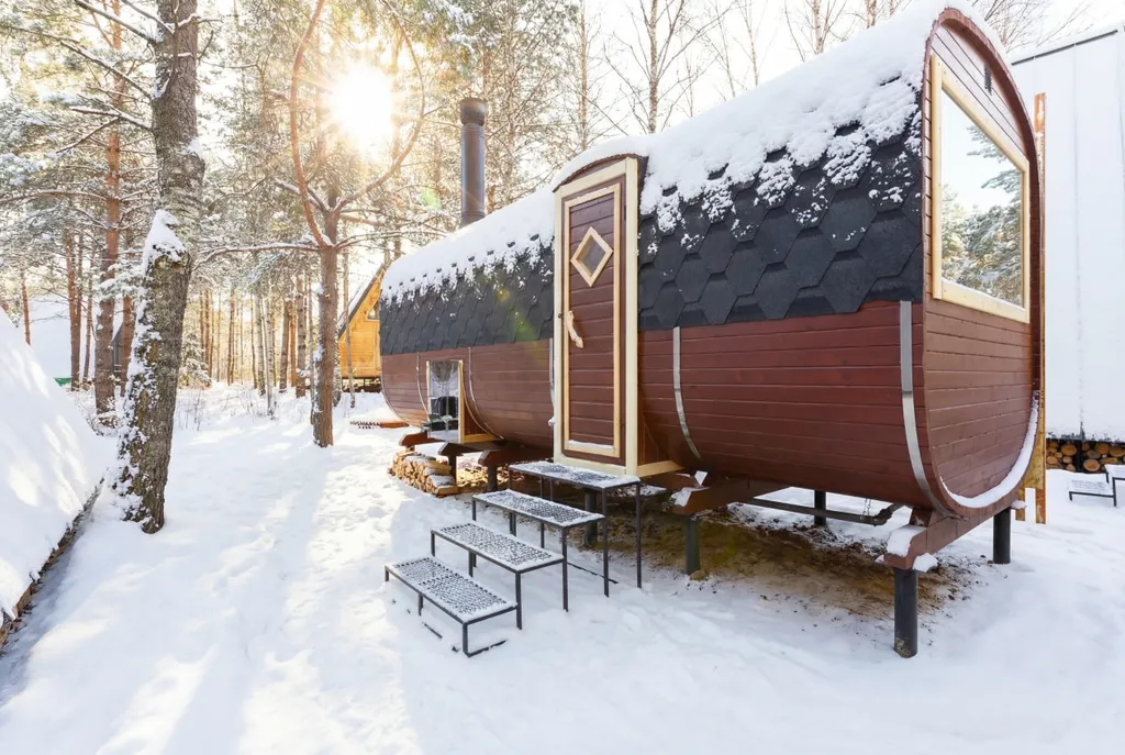 Домик A-Frame с купелью 60 м2