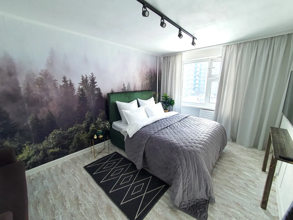 Квартира с большой кроватью и оплаченными домашними кинотеатрами