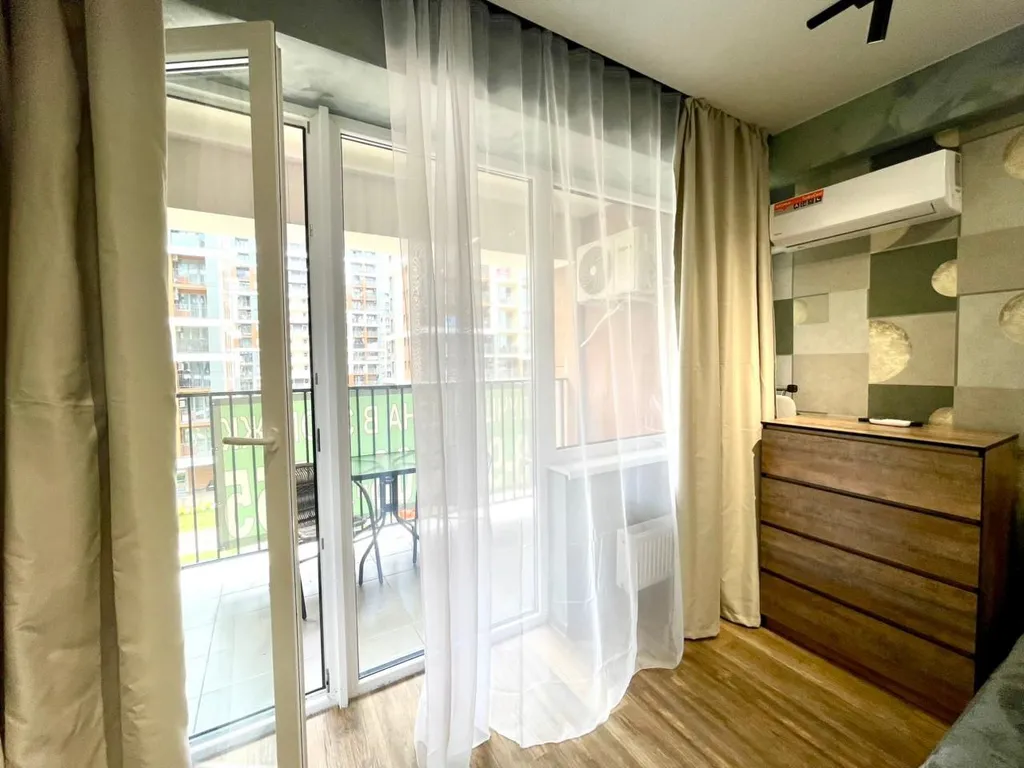 Студия с красивым видом с балкона