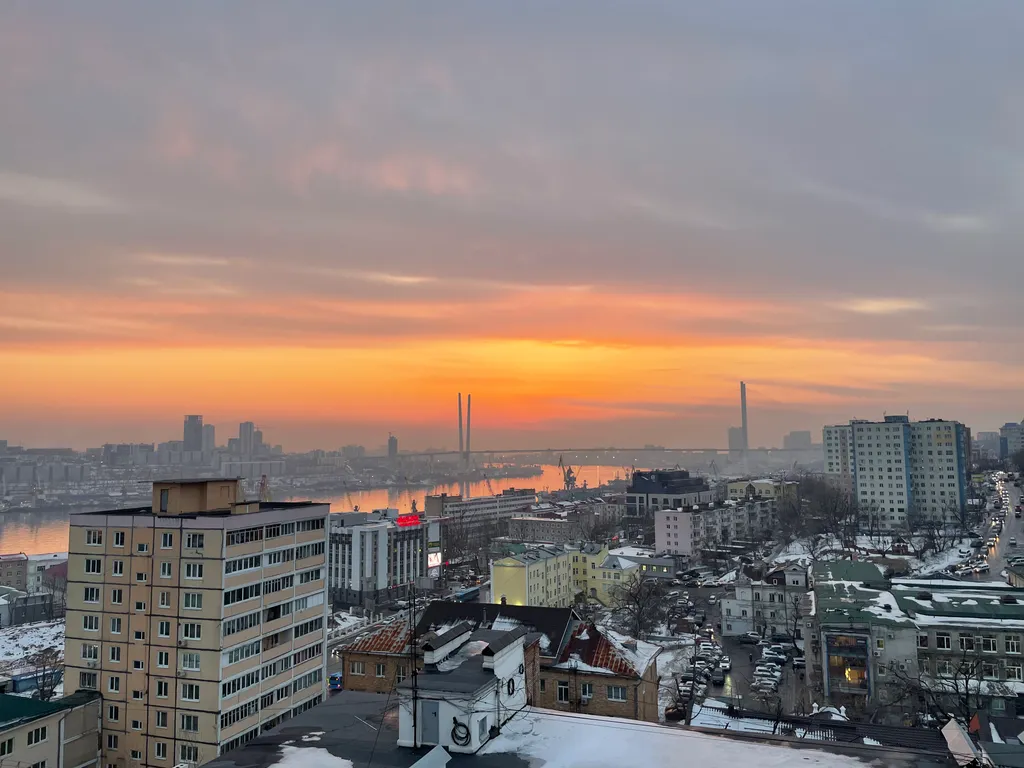 Квартира Квартира Уютная студия с шикарным видом в центре города — Владивосток