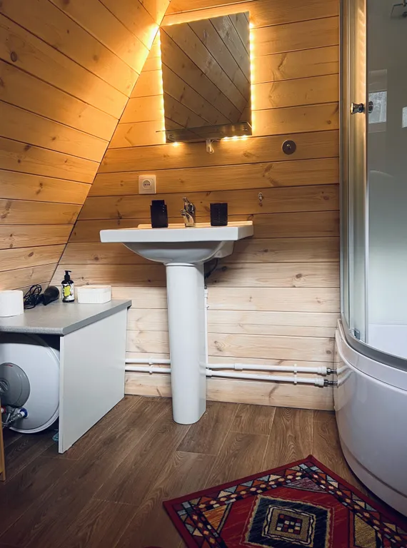 А-фрейм 6/6 с видом на горы и лес