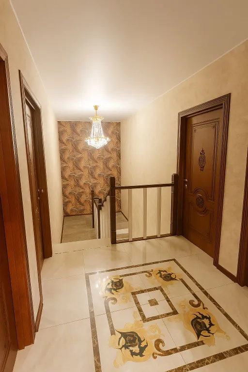 Дом на берегу пруда с камином, чаном и баней для большой компании