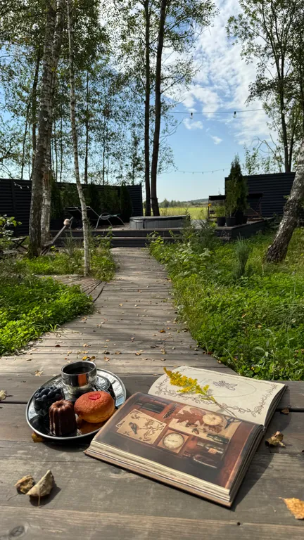 Скандинавский дом с джакузи, сауной и видом на живописное поле