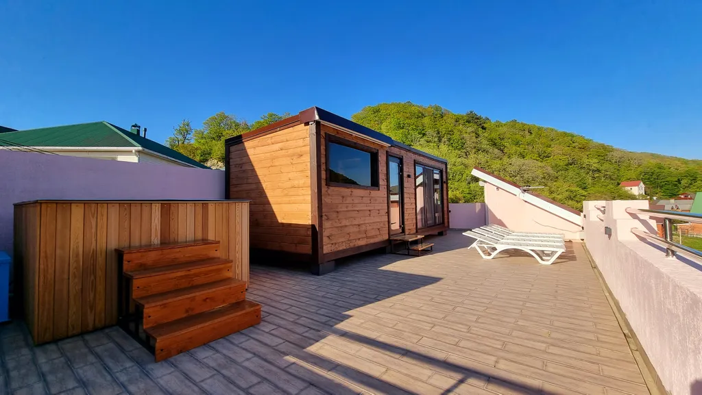 Таунхаус с панорамной эксплуатируемой крышей