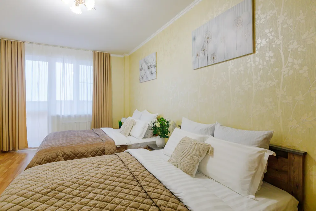 Квартира Современная двухкомнатная квартира с видом на Волгу 110 м — Самара